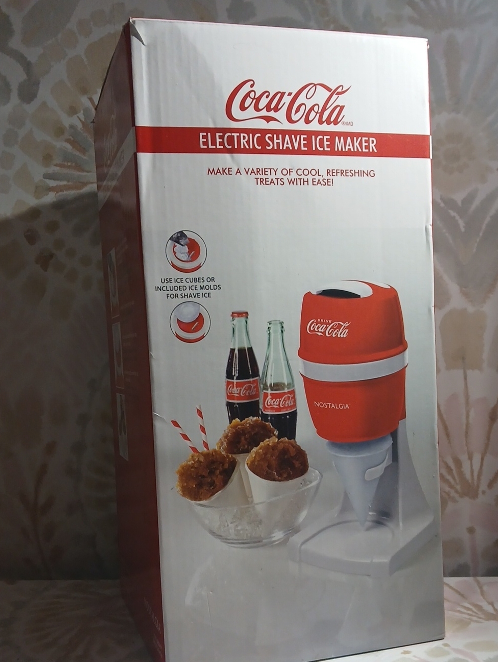 Coca Cola Red and White Electric Shave Ice Maker Machine